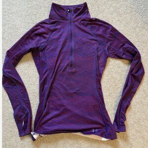 UA ColdGear Purple Women’s Half Zip Top Small